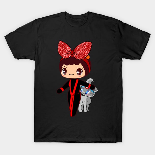 Yaya CatWin YayaLand Scary Mansion Sparkling Scary Mansion Design T-Shirt by LittleGirlYaya